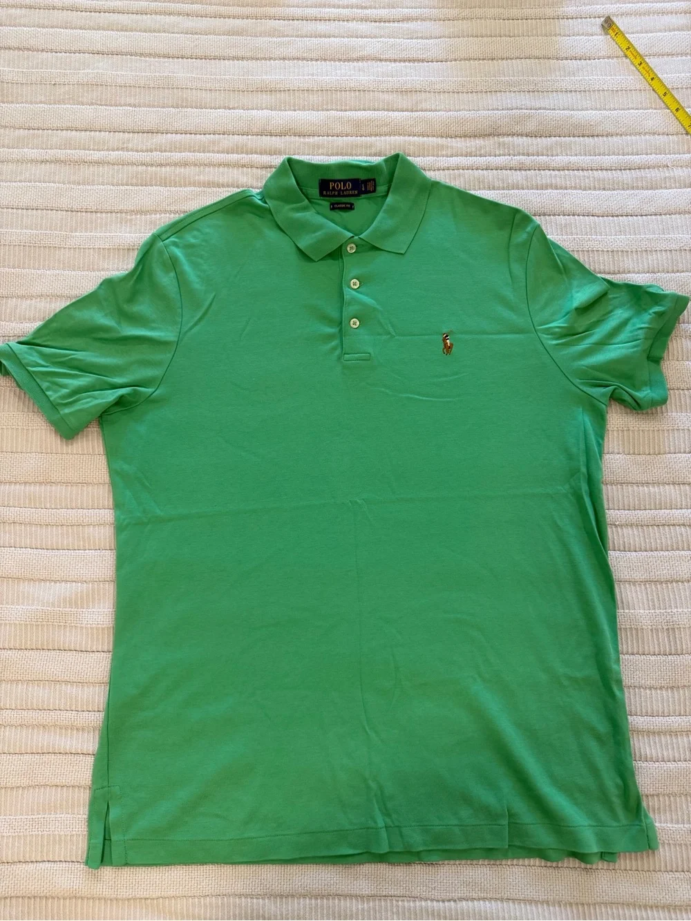 Ralph Lauren Green Polo Shirt with Embroidered Pony